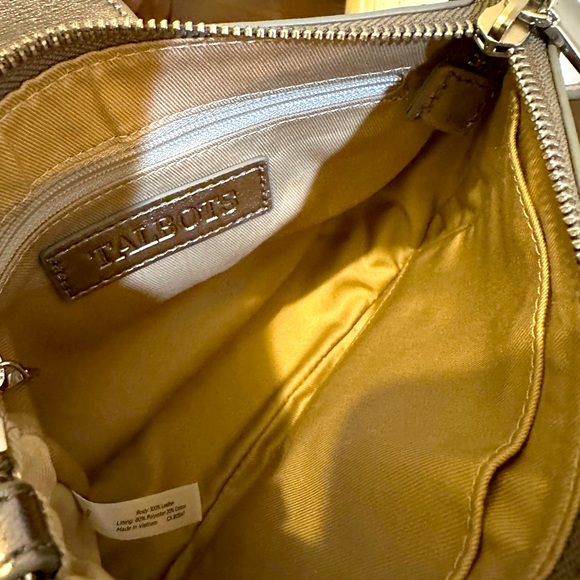 Talbots Leather Metallic Silver Crossbody/Shoulder Bag - NWOT - Picture 12 of 13